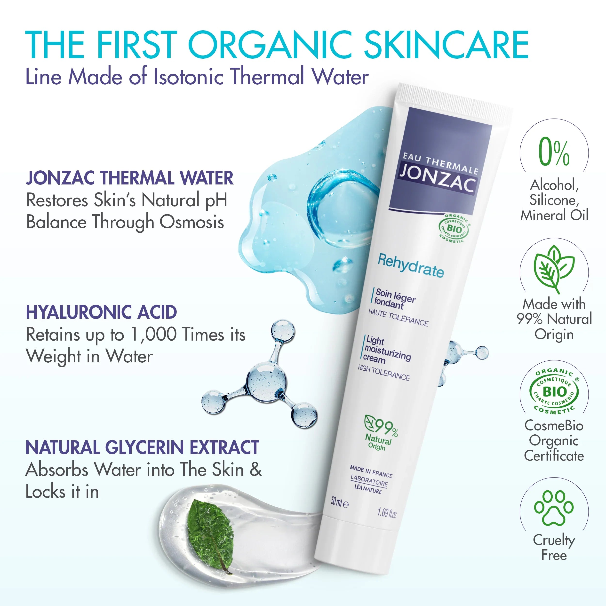 Rehydrate Light Moisturizing Cream - Jonzac USA